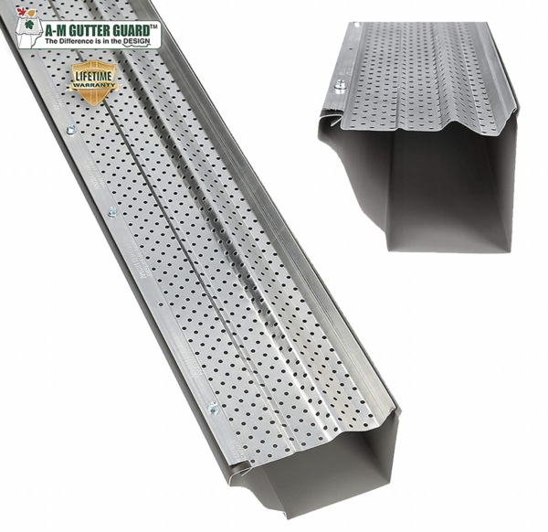 AM Gutter Guard 5 Inch Aluminum with Mill Finish Gutter Help