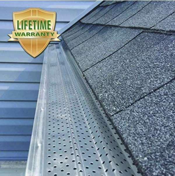 A-M Gutter Guard - 6" Aluminum with Mill Finish - Gutter Help