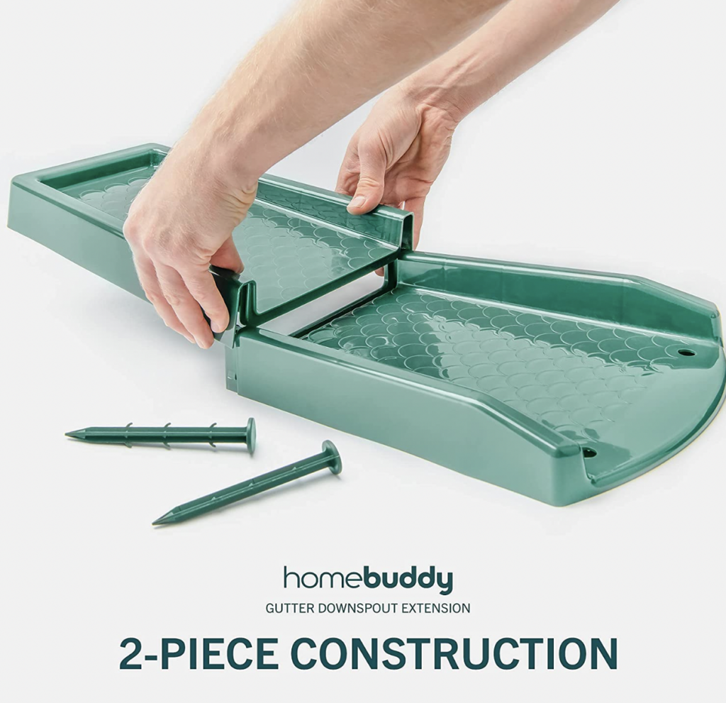 HomeBuddy Gutter Downspout Splash Block Extension Green Gutter Help