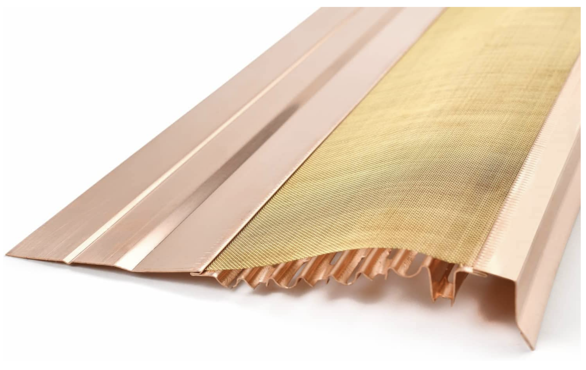 Waterlock Flat "Under The Shingle" Micromesh Copper Gutter Guard